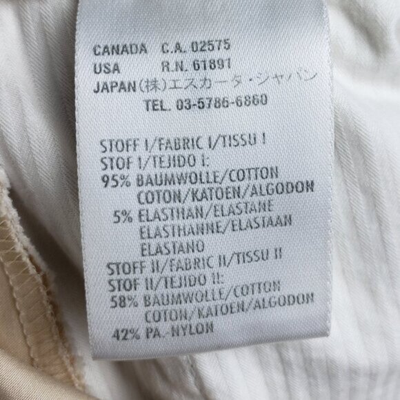 ESCADA Sport Pants Trousers Ivory size 38 Pockets Silky Cotton Blend Stretch - Picture 6 of 14